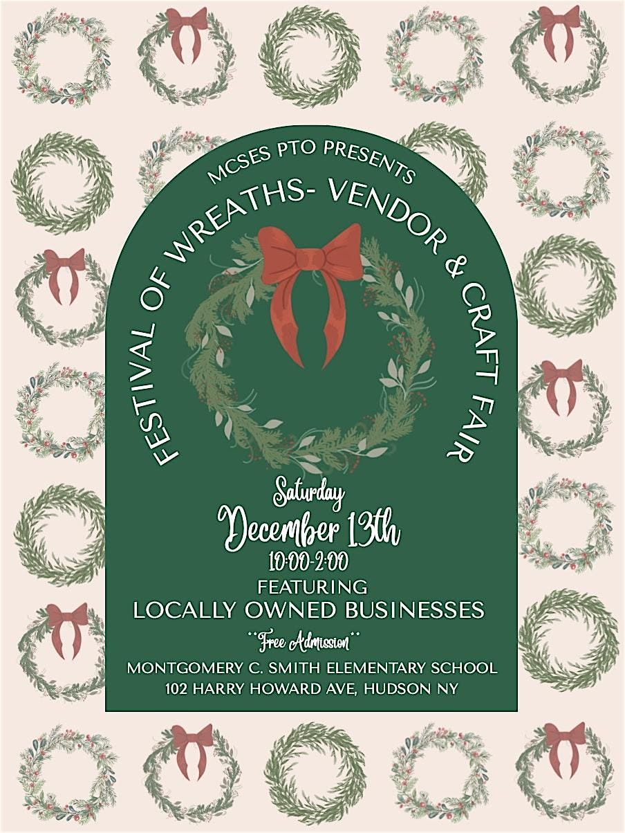 6th Annual Festival of Wreaths Vendor & Craft Fair, 13 December | Event in Hudson | AllEvents