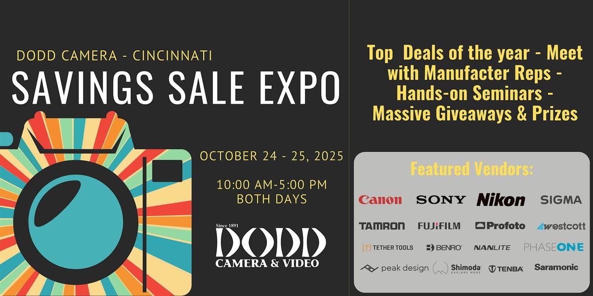 Dodd Camera Savings Expo - Cincinnati, 24 October | Event in Cincinnati | AllEvents