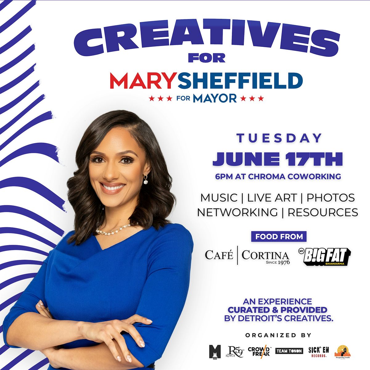 Creatives for Mary Sheffield for Mayor, 17 June | Event in Detroit | AllEvents