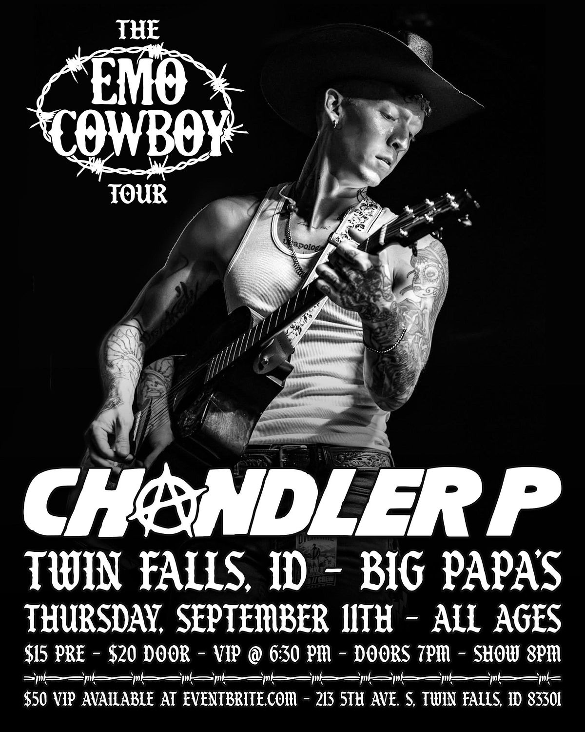 Chandler P - The Emo Cowboy Tour, 11 September | Event in Twin Falls | AllEvents