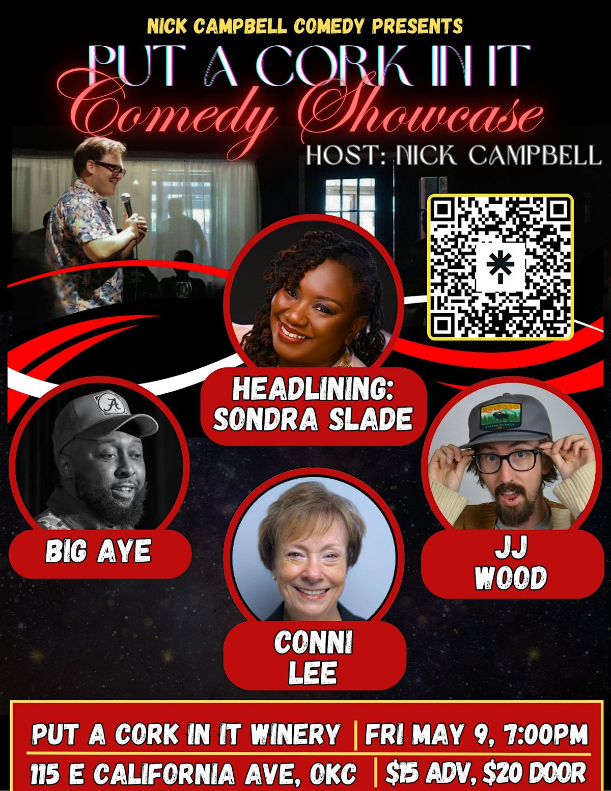 Put A Cork In It! Comedy Showcase, 9 May | Event in Oklahoma City | AllEvents