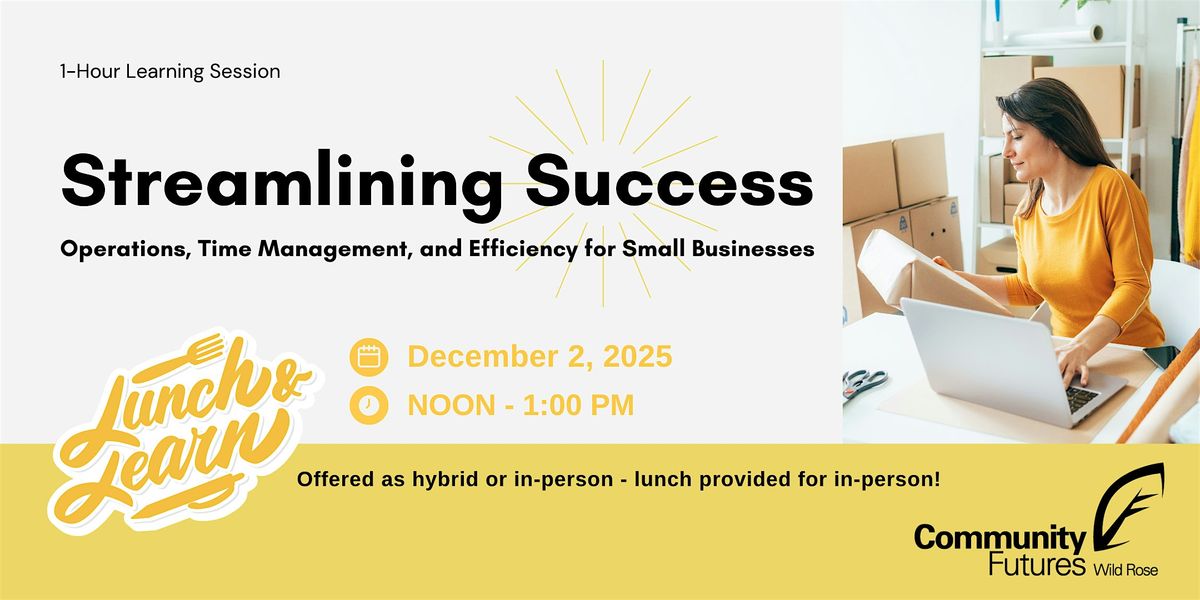 Streamlining Success - Time Management & Efficiency for Small Business, 2 December | Event in Strathmore