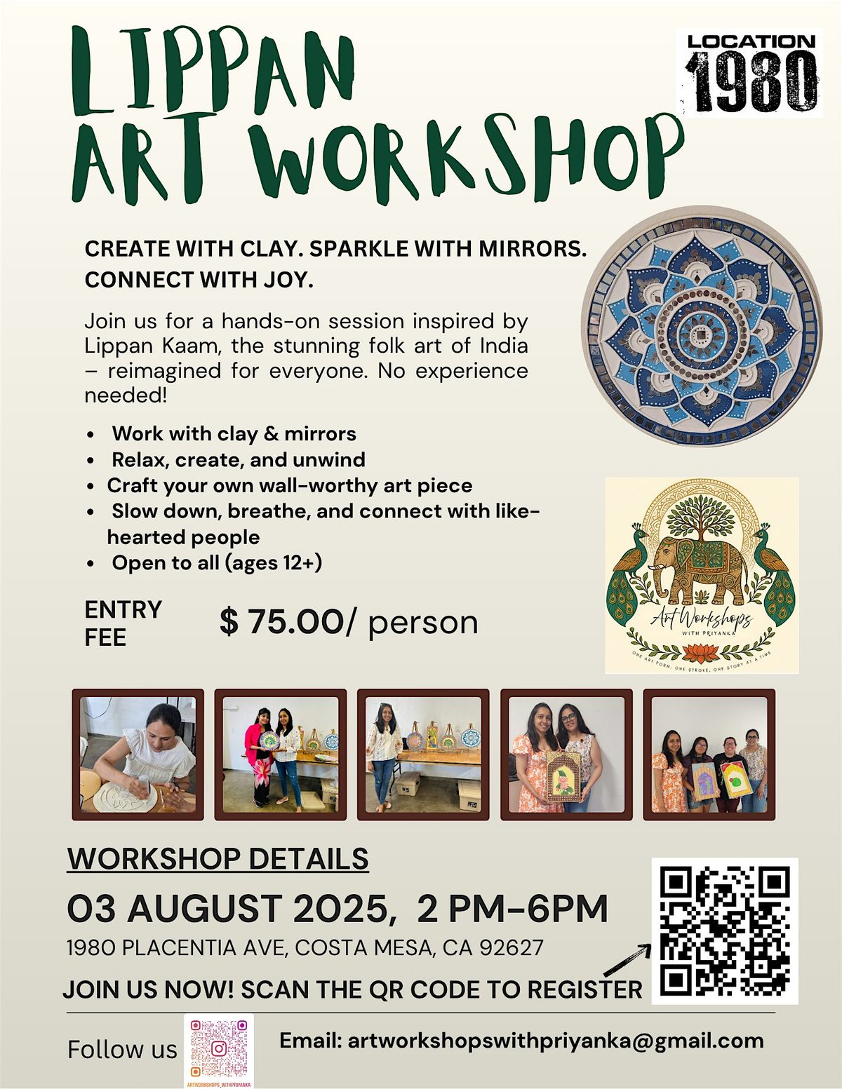 Art Workshop with Priyanka, 3 August | Event in Costa Mesa | AllEvents