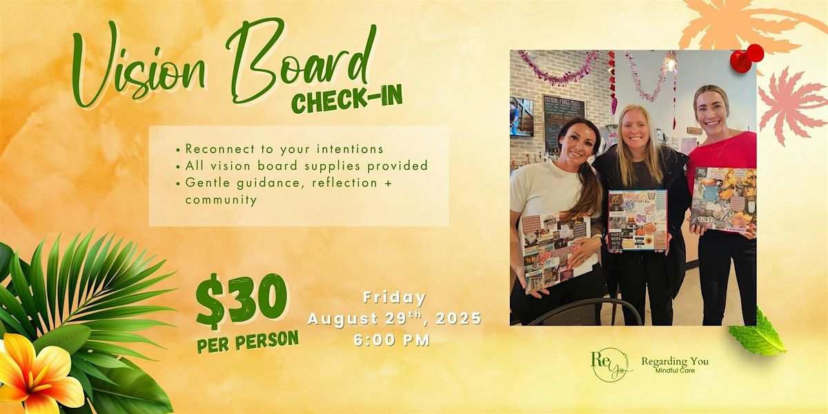 Vision Board Check In, 29 August | Event in Gilbert | AllEvents