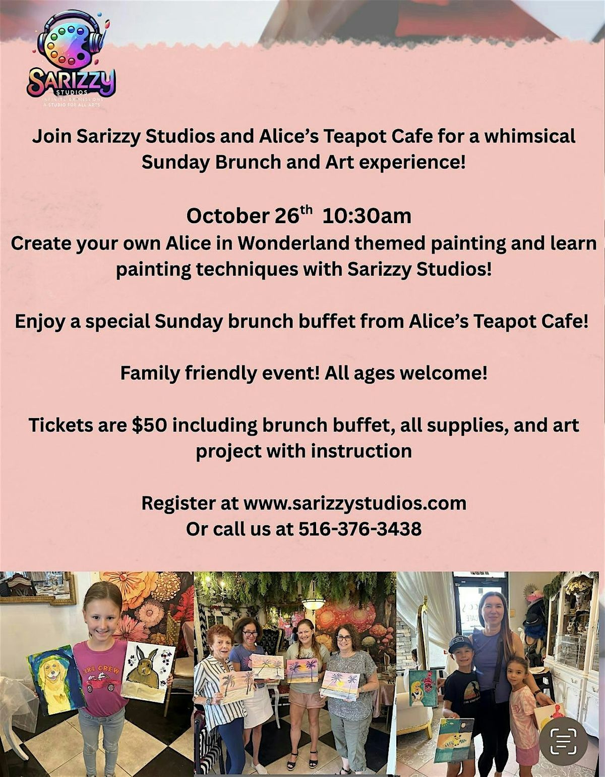 Alice in Wonderland Brunch and Paint, 26 October | Event in Delray Beach | AllEvents