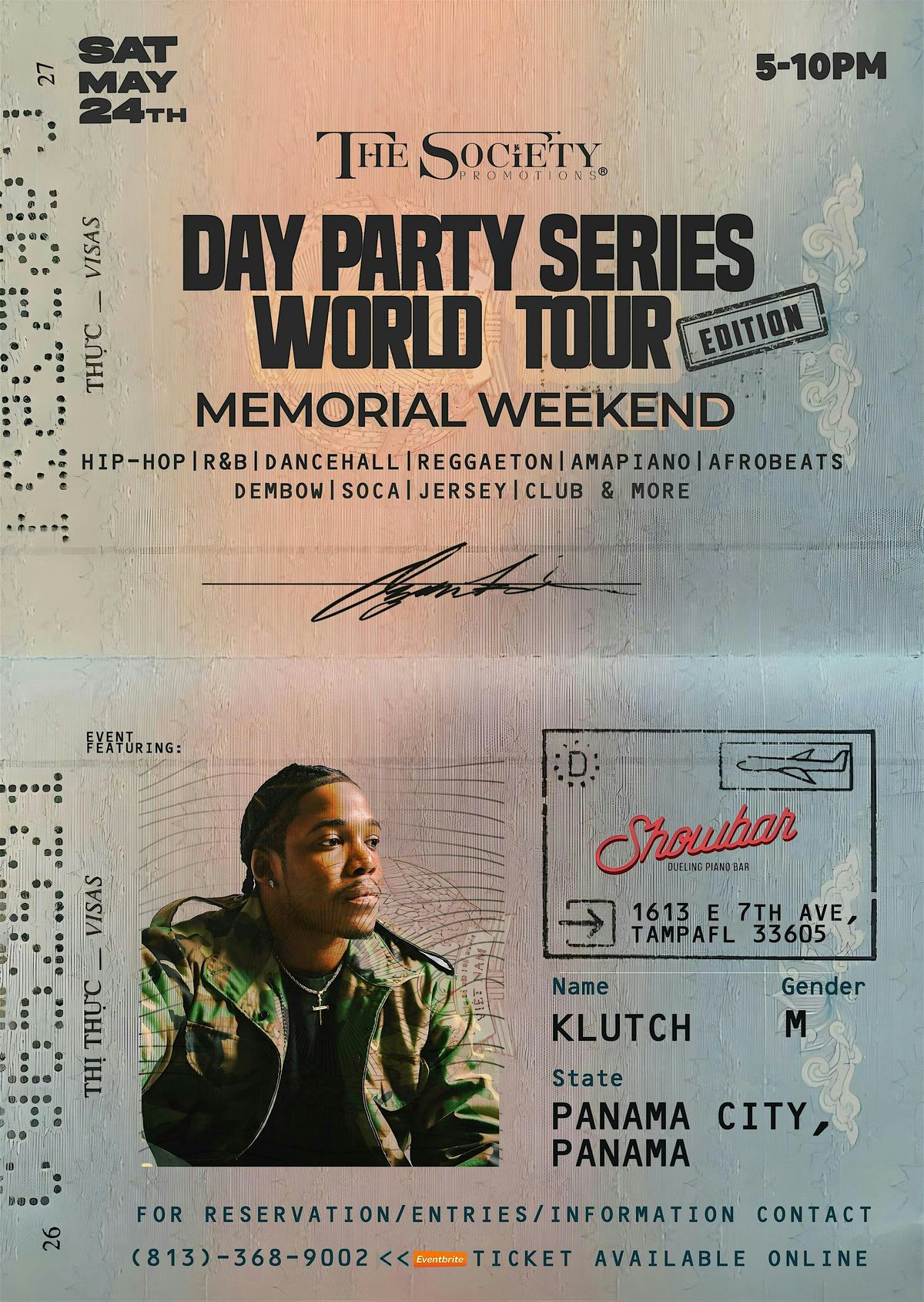 Memorial Weekend DAY PARTY WORLD TOUR EDITION, 24 May | Event in Tampa | AllEvents
