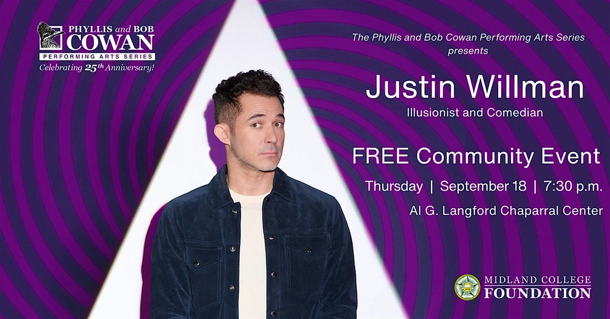 Justin Willman, Illusionist and Comedian, 18 September | Event in Midland | AllEvents
