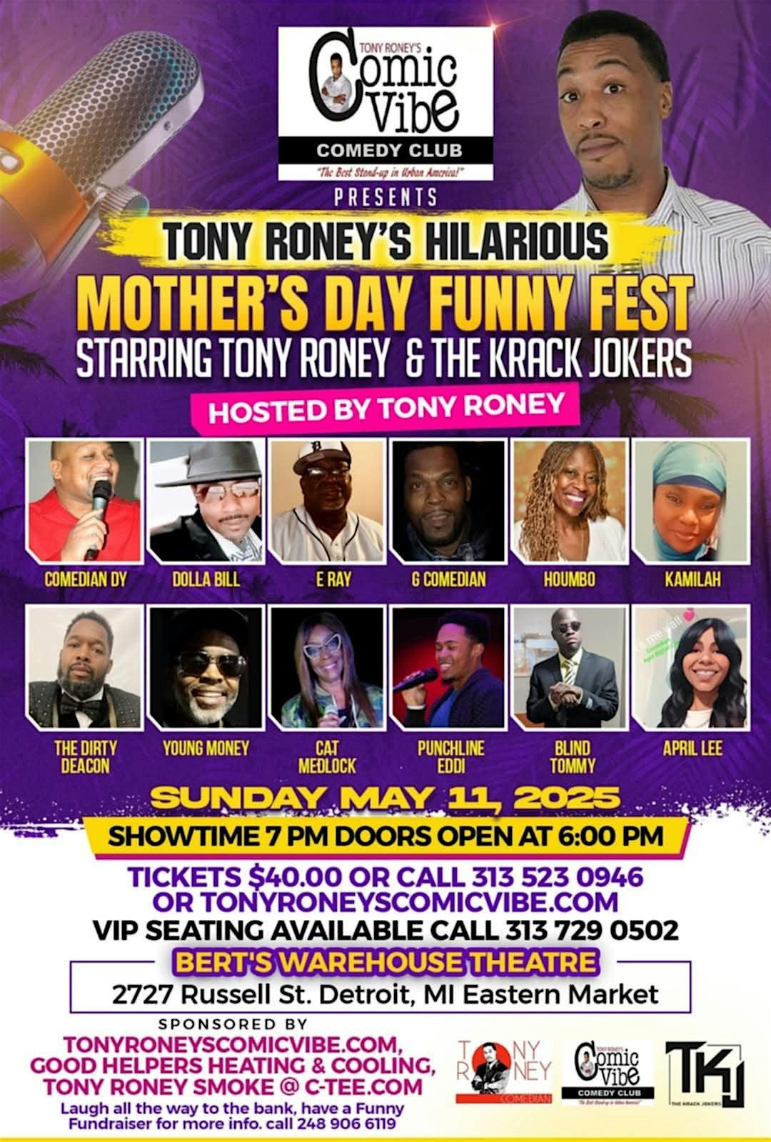 Mother's Day Funny Fest Comedy & Shopping Event, 11 May | Event in Detroit | AllEvents