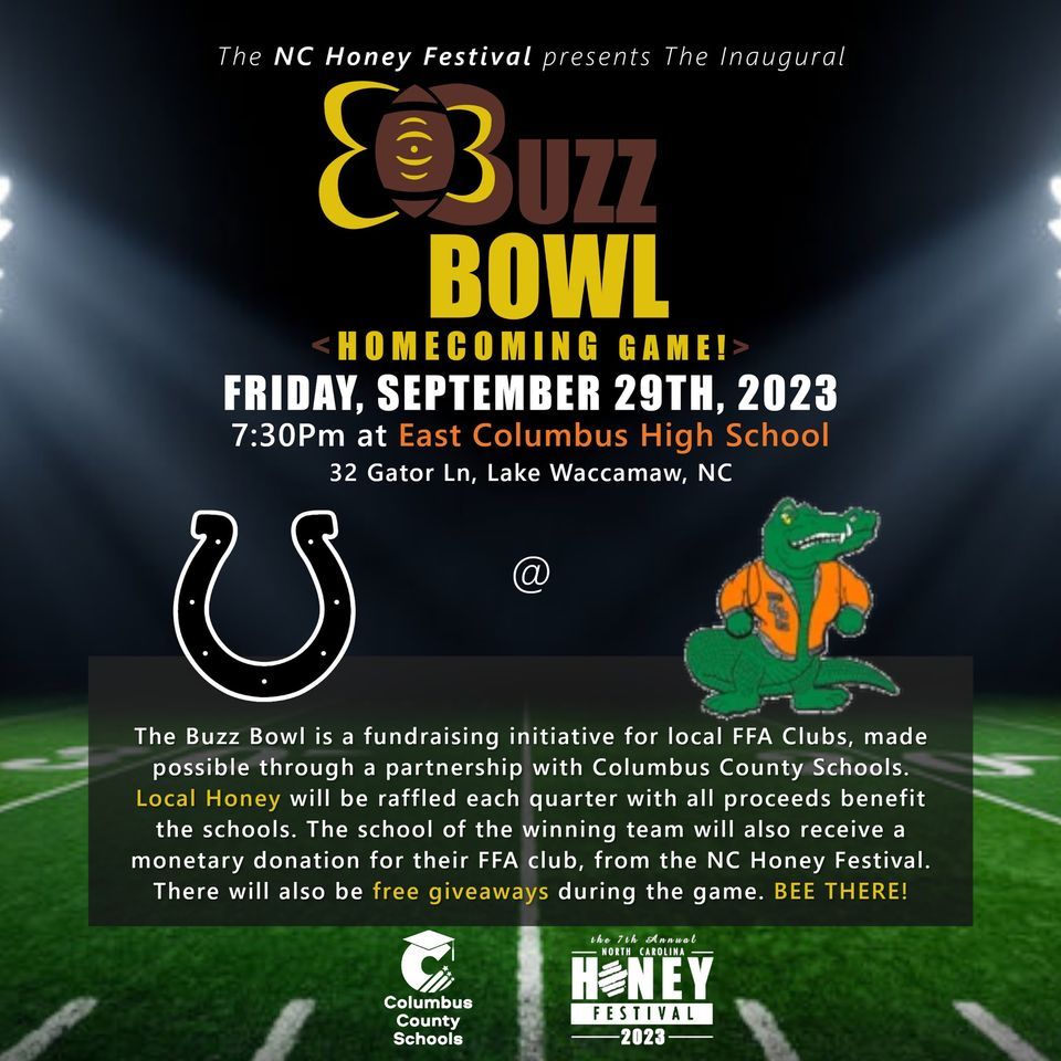 The Inaugural Buzz Bowl, East Columbus Jr./Sr. High, Lake Waccamaw, 29 September 2023 AllEvents.in