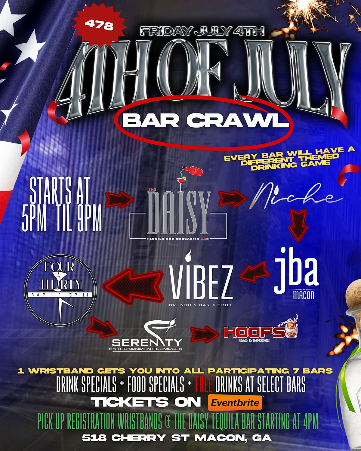 478 4th Of July Bar Crawl, 4 July | Event in Macon | AllEvents