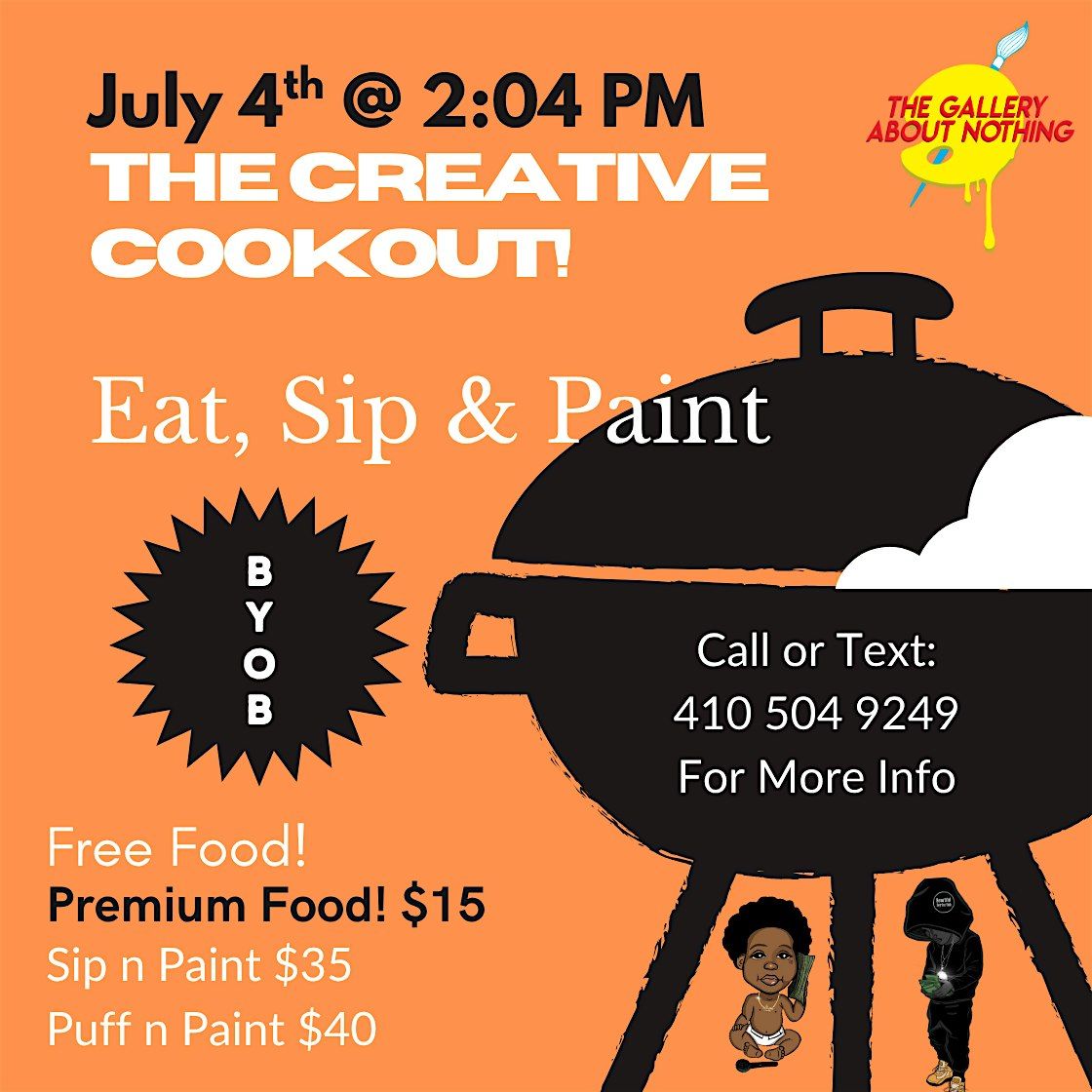 The Creative Cookout (Eat, Sip n Paint) @ Baltimore's Best Art Gallery!, 4 July | Event in Baltimore | AllEvents