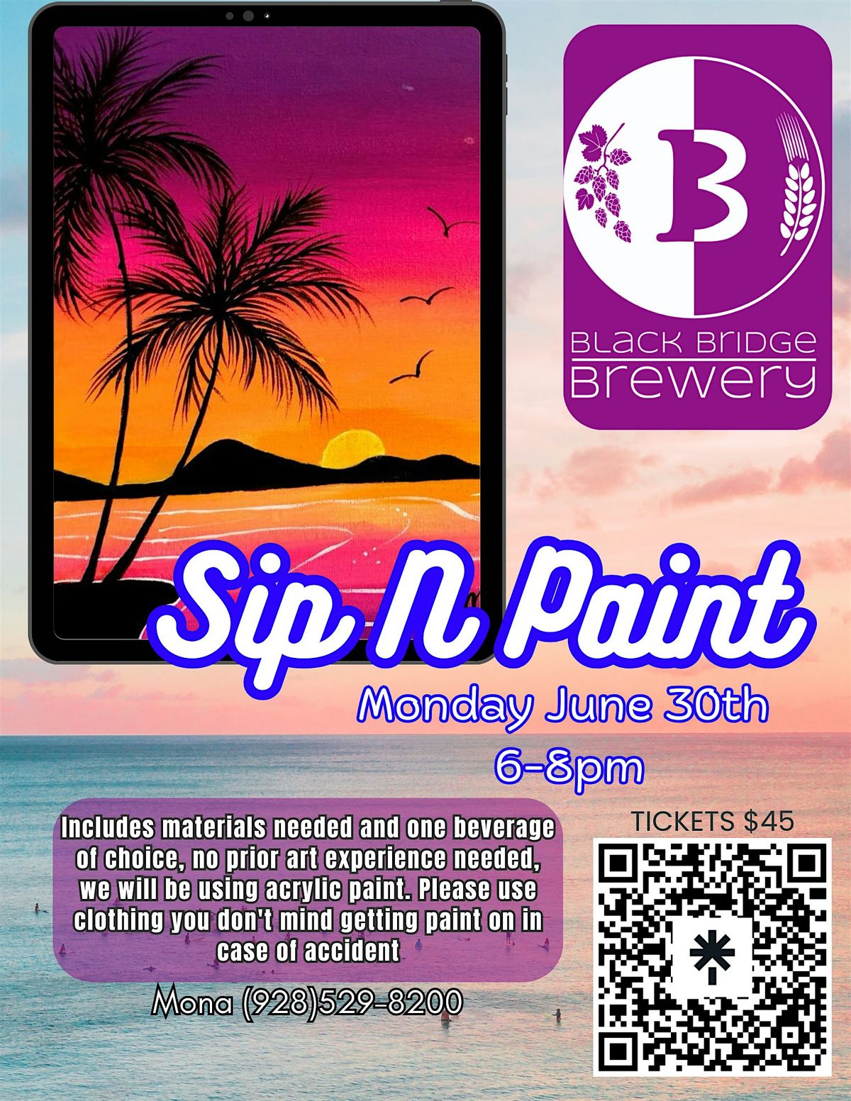 Sip N Paint @ Black Bridge Brewery, 30 June | Event in Kingman | AllEvents
