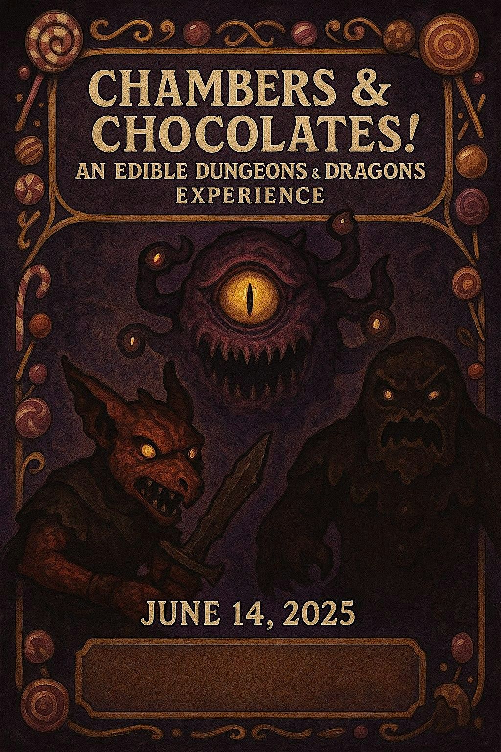 Chambers & Chocolates - An Edible TTRPG Experience, 23 August | Event in Carlsbad | AllEvents