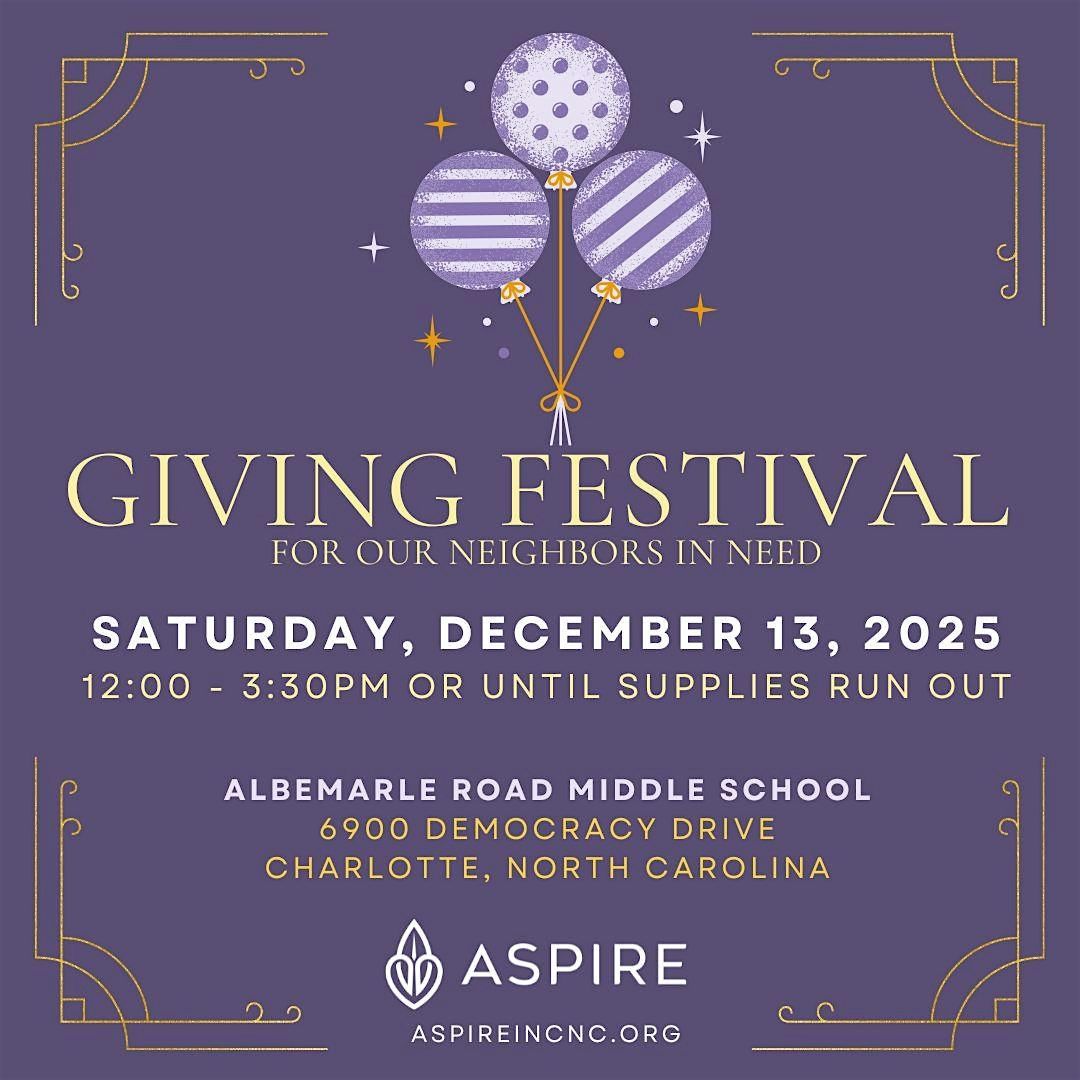 2nd Annual Giving Festival: Helping Our Neighbors in Need, 13 December | Event in Charlotte | AllEvents