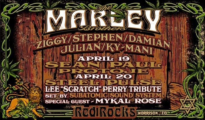 420 Red Rocks Tailgate Celebration for The Marley’s, Red Rocks Park and ...