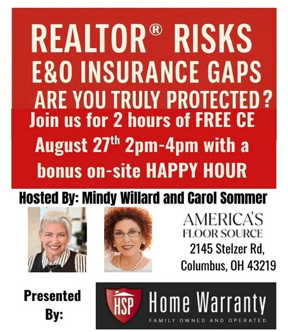 2 Hrs CE Realtor Risks - E&O Insurance Gaps - Are You Truly Protected?, 27 August | Event in Columbus