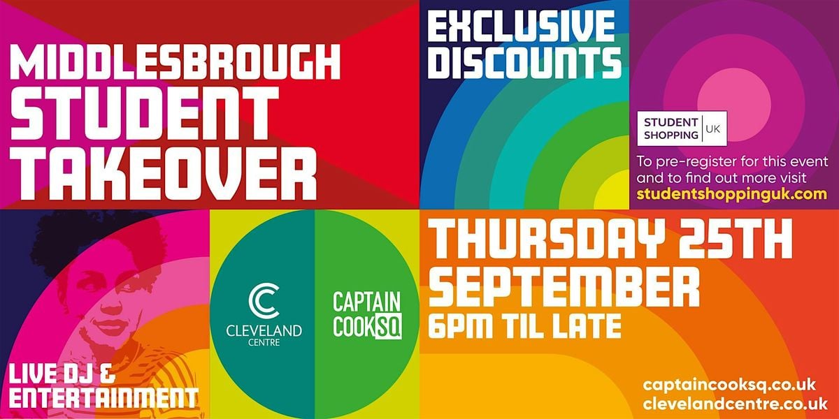 Middlesbrough Student Takeover, 25 September | Event in Middlesbrough | AllEvents