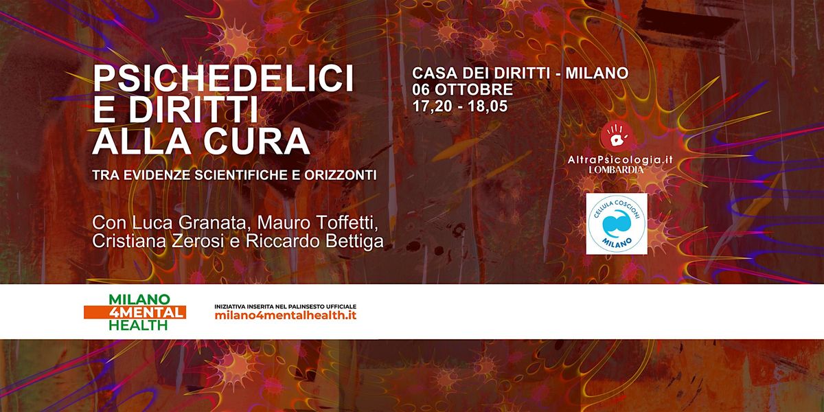Psichedelici e Diritti  alla Cura, 6 October | Event in Milano | AllEvents