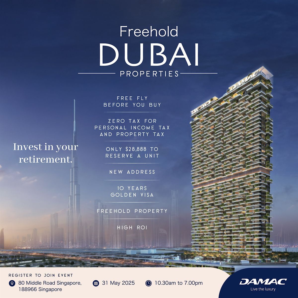Dubai Property Launch in Singapore, 31 May | Event in Singapore | AllEvents