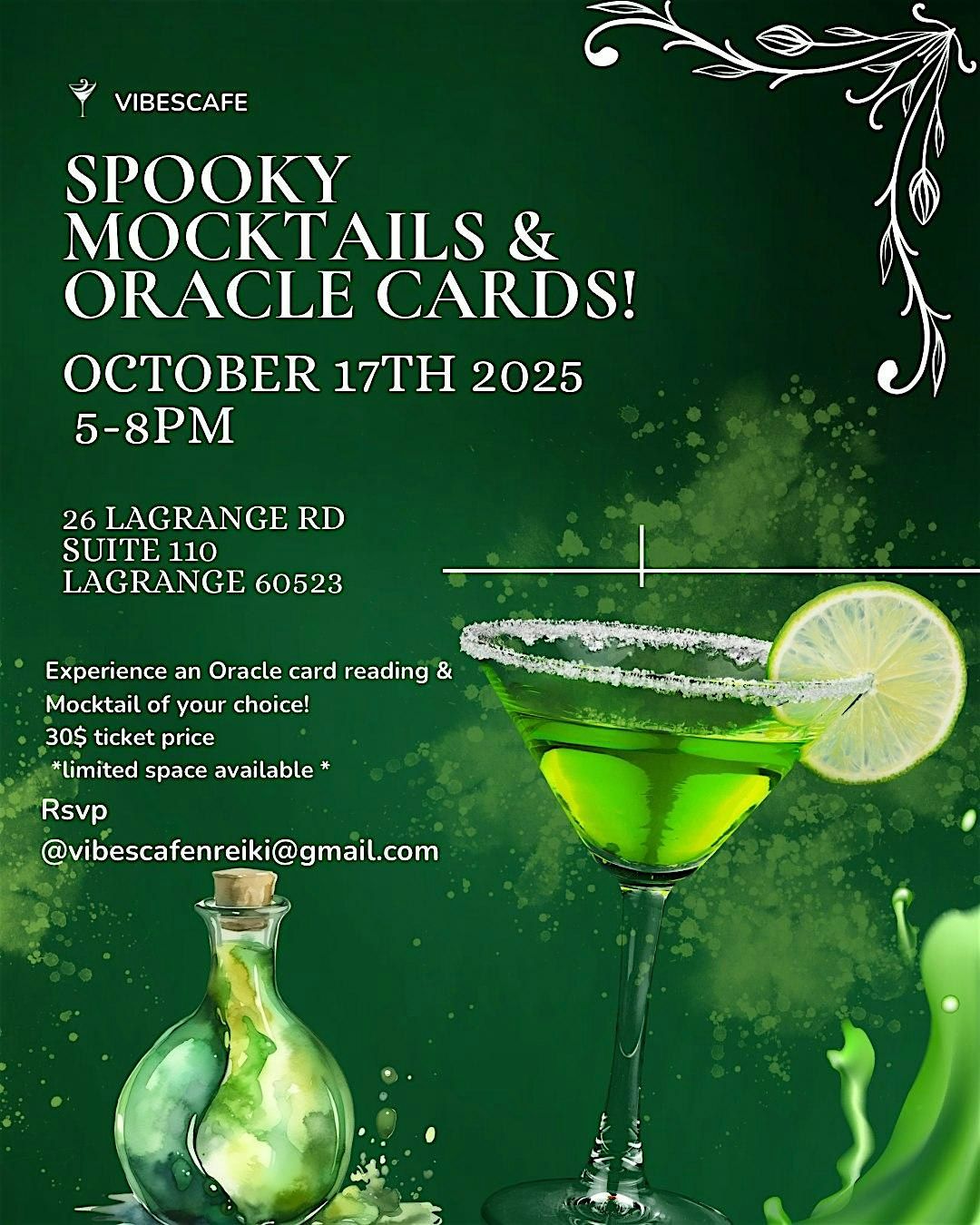 Mocktails & Oracle Card Reading at Vibes Cafe, 17 October | Event in La Grange | AllEvents