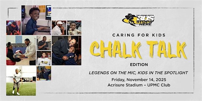 Jerome Bettis Caring For Kids Gala Chalk Talk Edition, 14 November | Event in Pittsburgh | AllEvents
