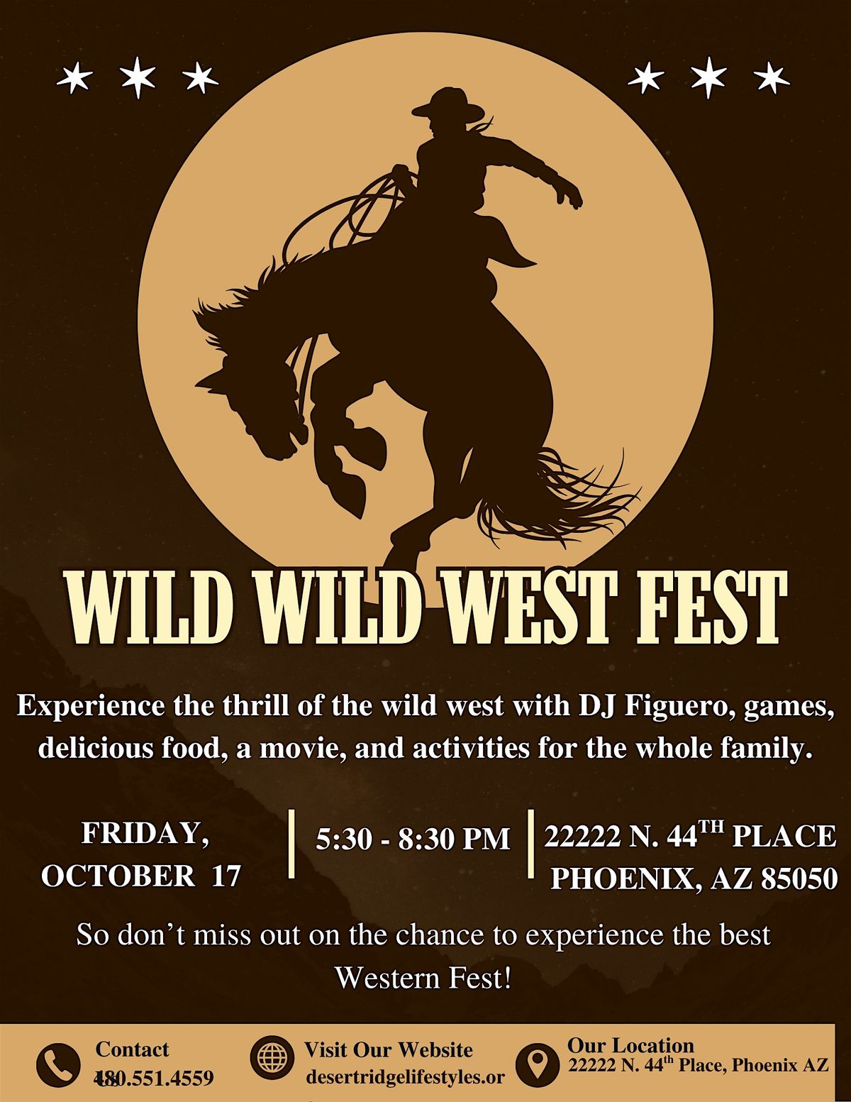 Wild, Wild, West Fest in Desert Ridge, 17 October | Event in Phoenix | AllEvents