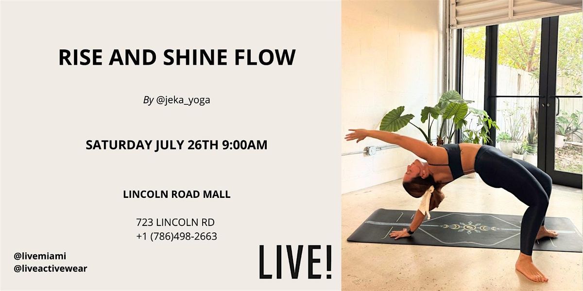 RISE AND SHINE YOGA FLOW, 28 August | Event in Miami Beach | AllEvents