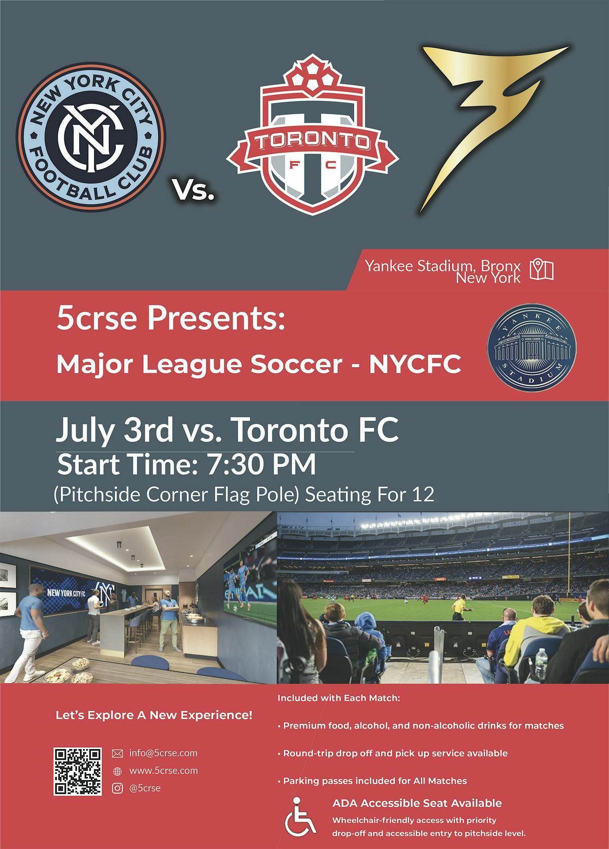 5CRSE Presents: NYCFC vs. Toronto FC, 3 July | Event in The Bronx | AllEvents