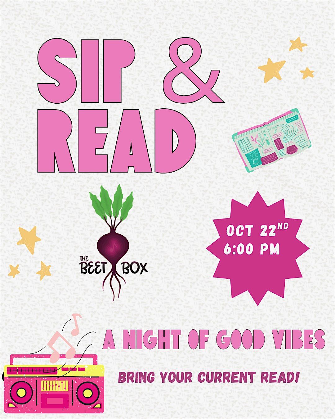 Sip & Read- BeetBox, 22 October | Event in Richmond | AllEvents