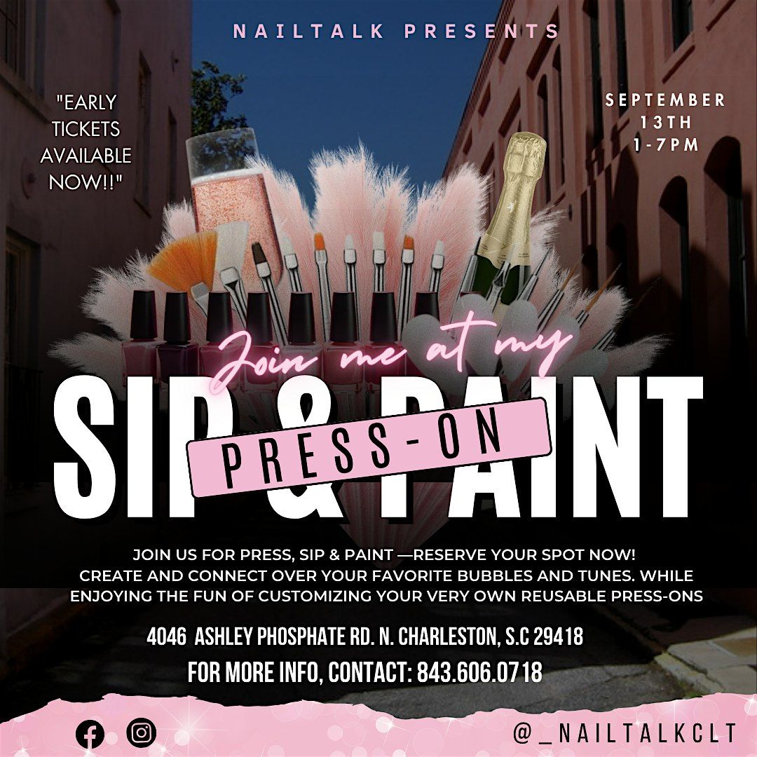Press, Sip & Paint, 13 September | Event in North Charleston | AllEvents