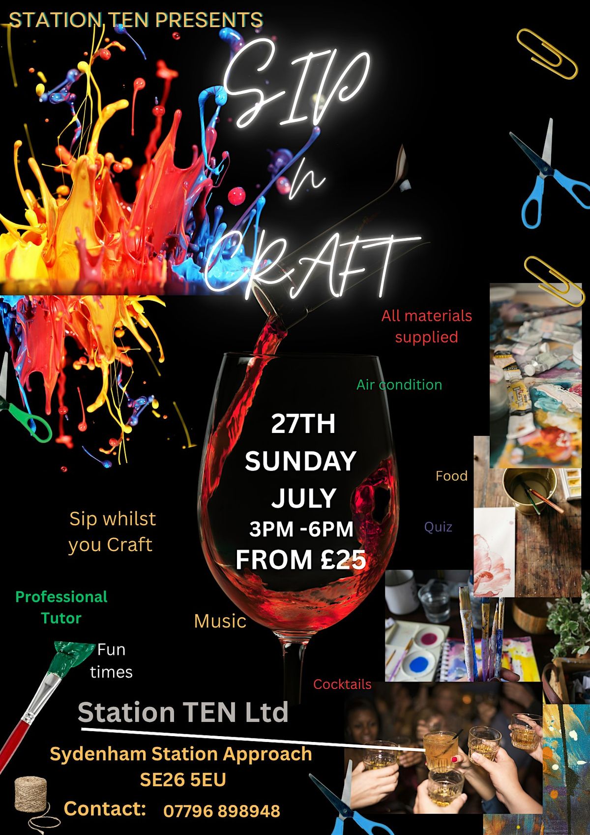 Sip & Craft – A Sunday Funday Like No Other!, 27 July | Event in London | AllEvents