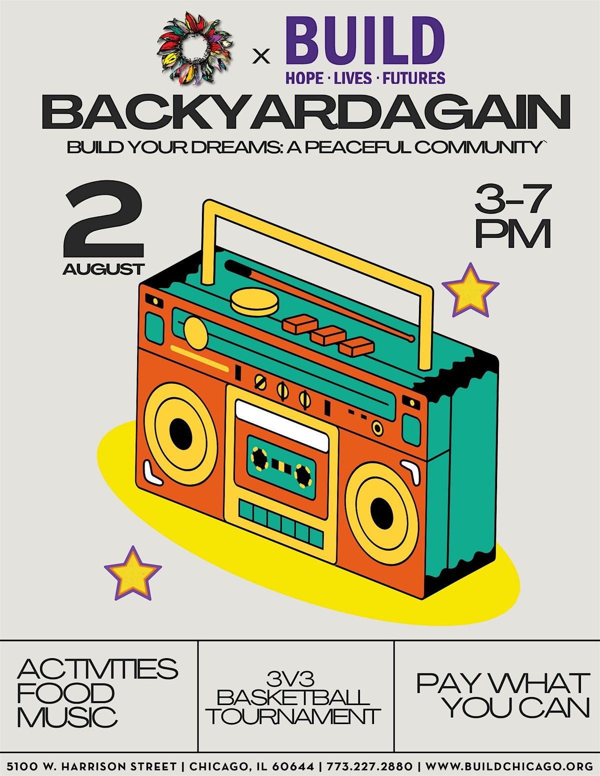 BackYard Again: BUILD Your Dreams- A Peaceful Community, 2 August | Event in Chicago | AllEvents