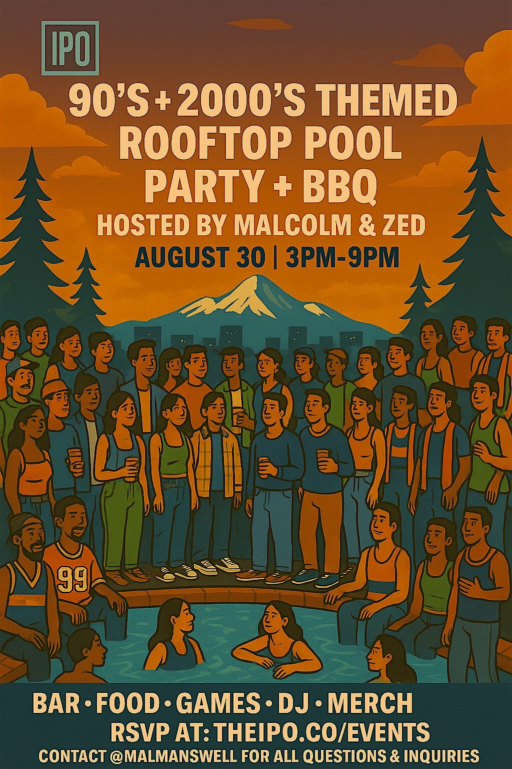 90's + 2000's Rooftop Pool Party & BBQ | Presented by IPO, 30 August | AllEvents