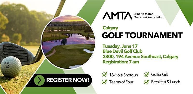 AMTA Calgary Golf Tournament, 17 June | Event in Calgary | AllEvents