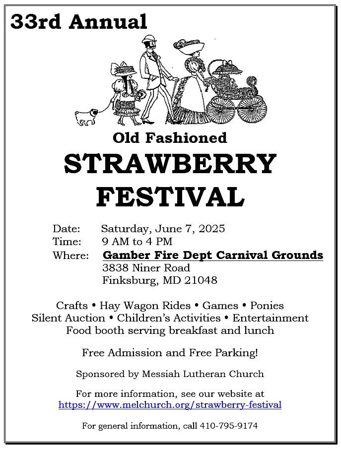 33rd Annual Old-Fashioned Strawberry Festival, 7 June | Event in Finksburg | AllEvents
