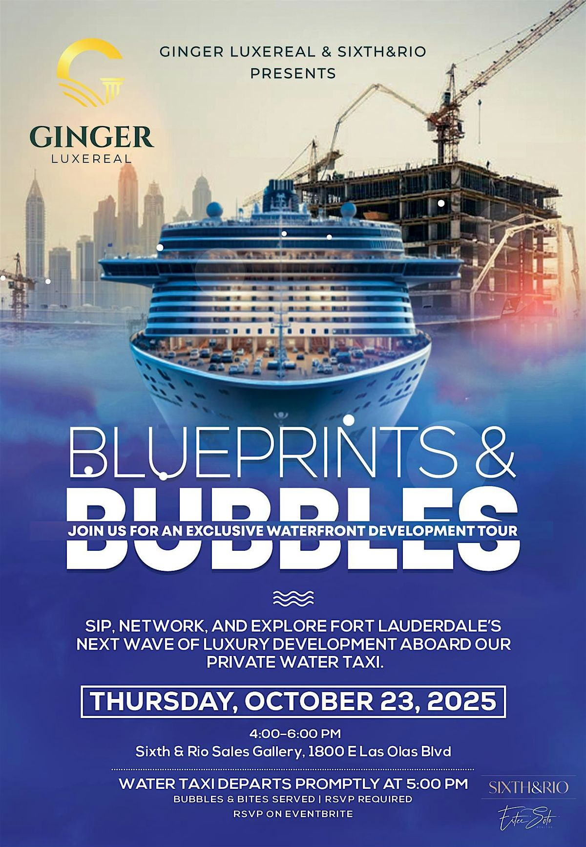 Blueprints & Bubbles: Exclusive Waterfront Development Tour, 23 October | Event in Fort Lauderdale | AllEvents