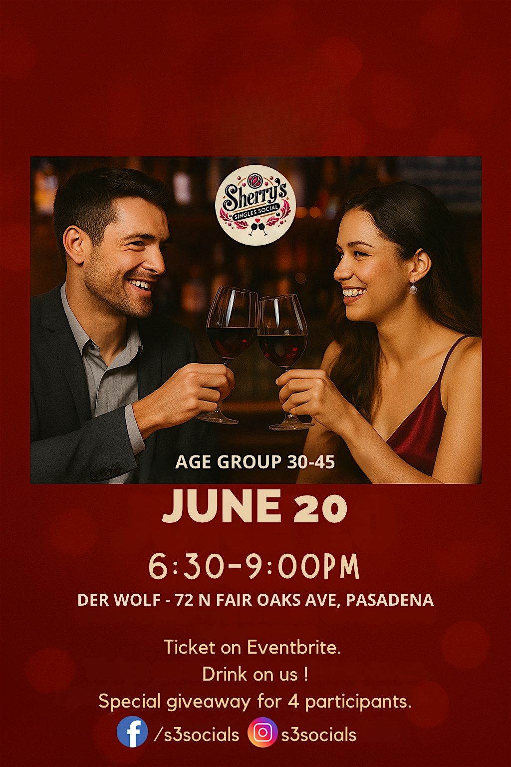 S3 Speed Dating (30–45) – July 25, 25 July | Event in Pasadena | AllEvents