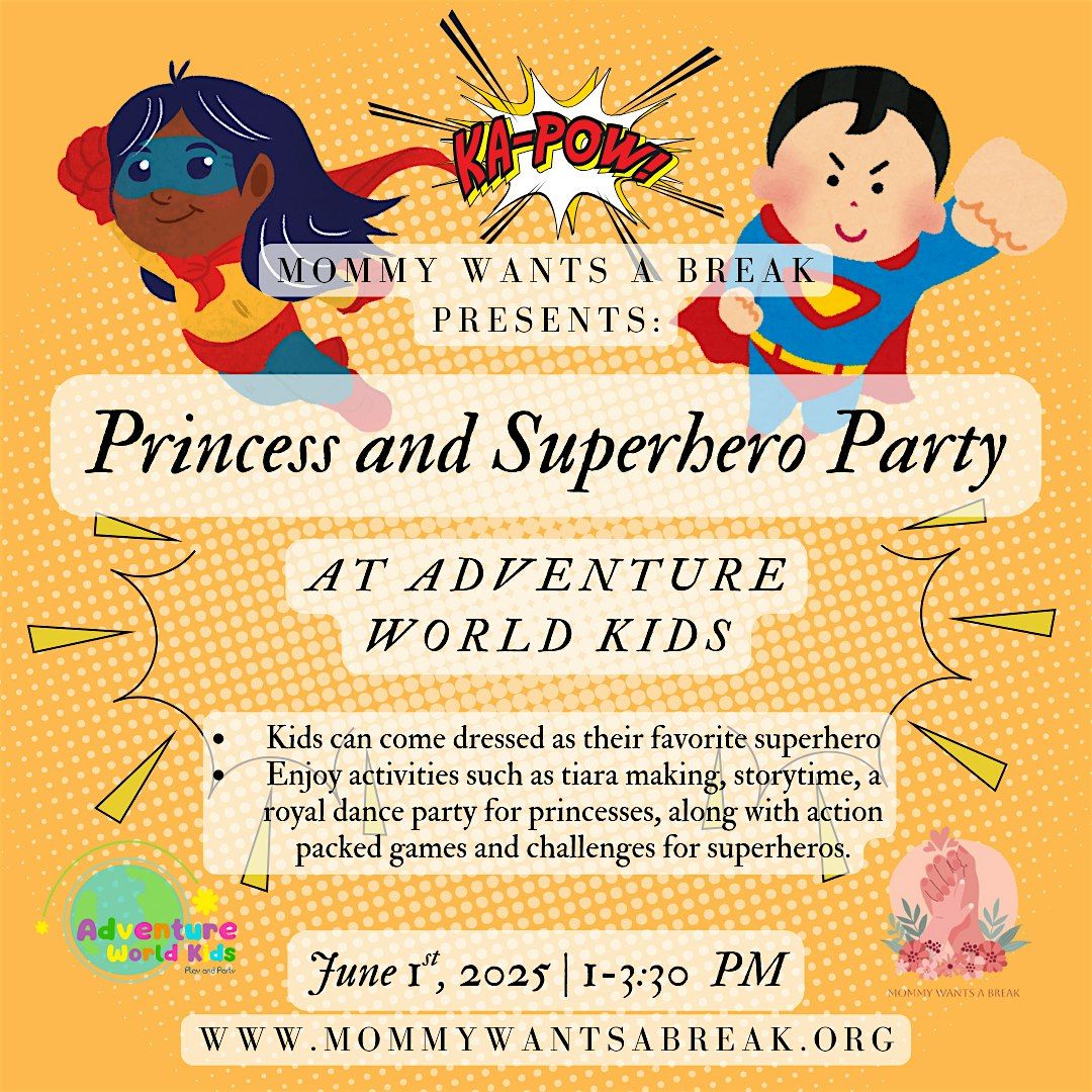 Princess and Superhero Party at Adventure World Kids, 1 June | Event in St. Cloud | AllEvents