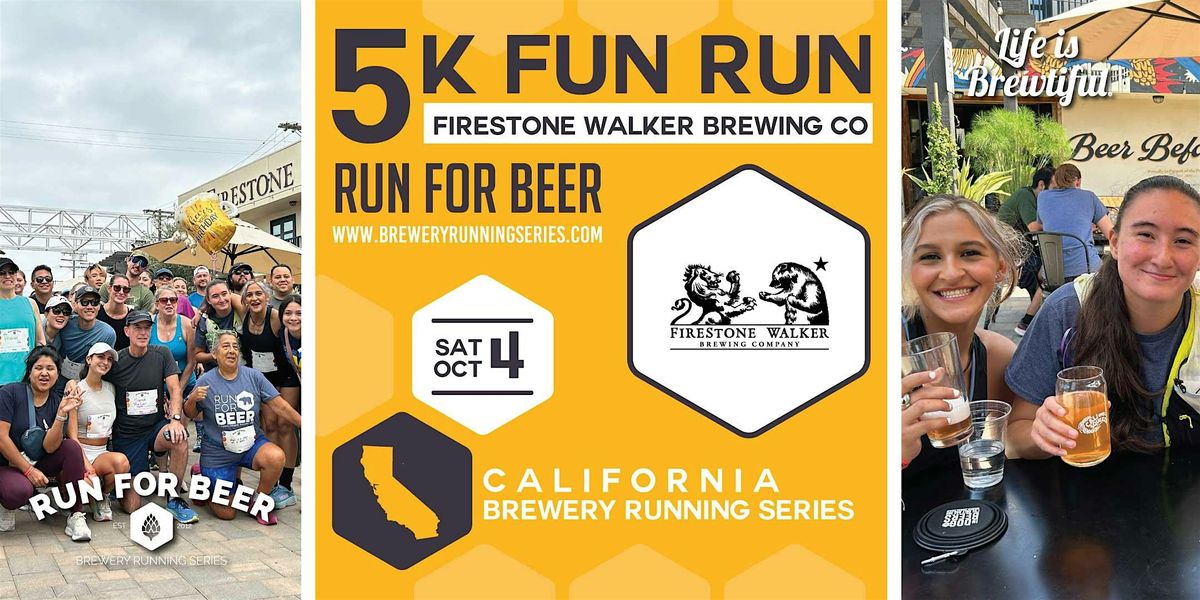 5k Beer Run x Firestone Walker Brewing Co | 2025 CA Brewery Running Series, 4 October | Event in Marina del Rey