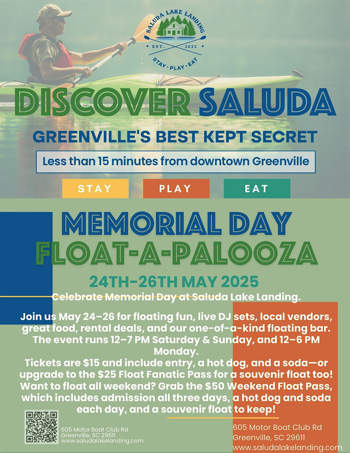 Memorial Day Float-a-Palooza at The Landing, 24 May | Event in Greenville | AllEvents