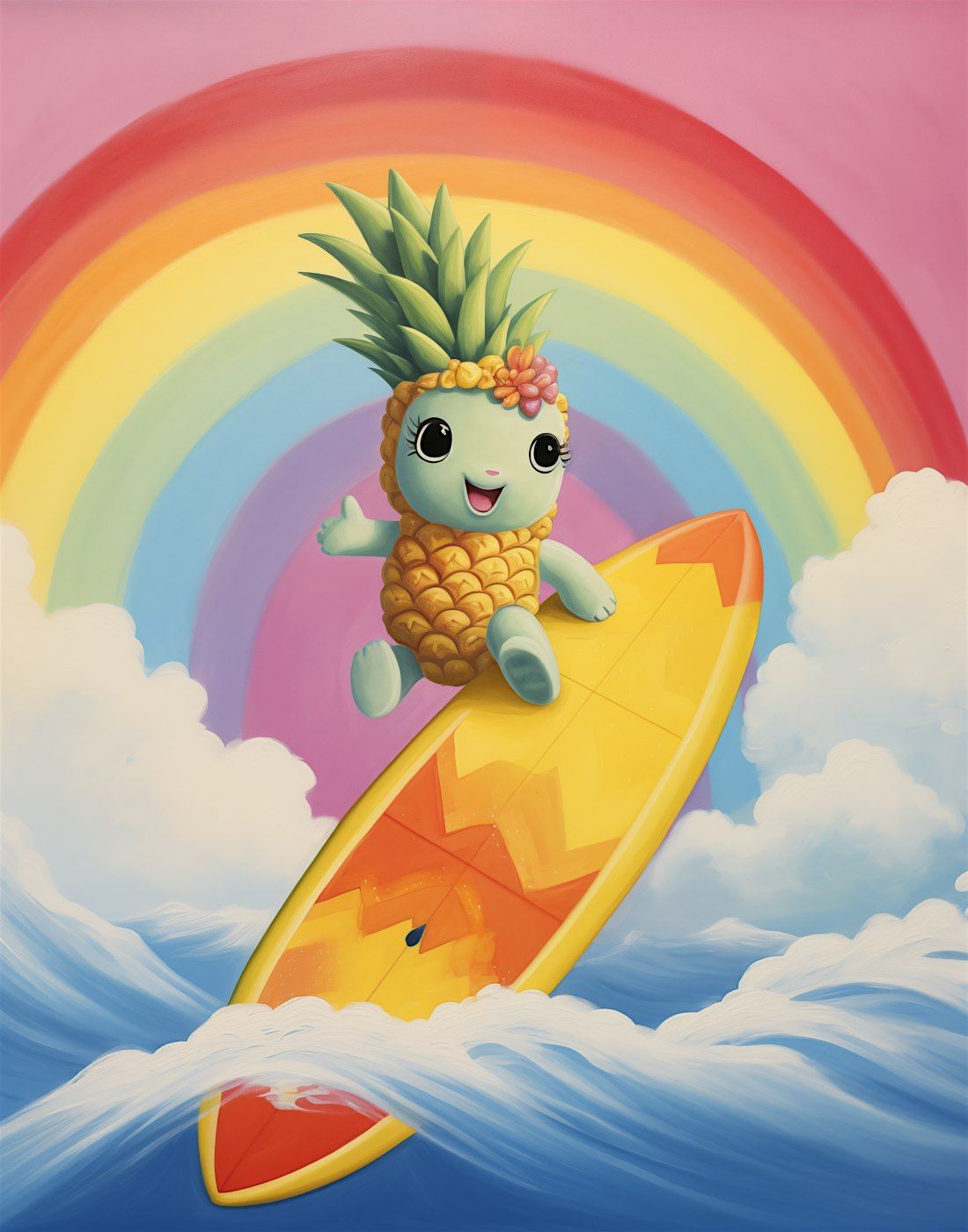 Paint Along - Surfing Pineapple | Event in Tacoma | AllEvents