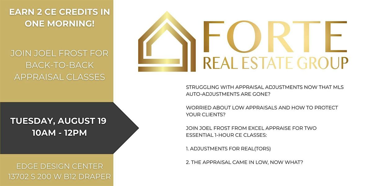 Join us for a back to back CE session with Joel Frost, 19 August | Event in Draper | AllEvents