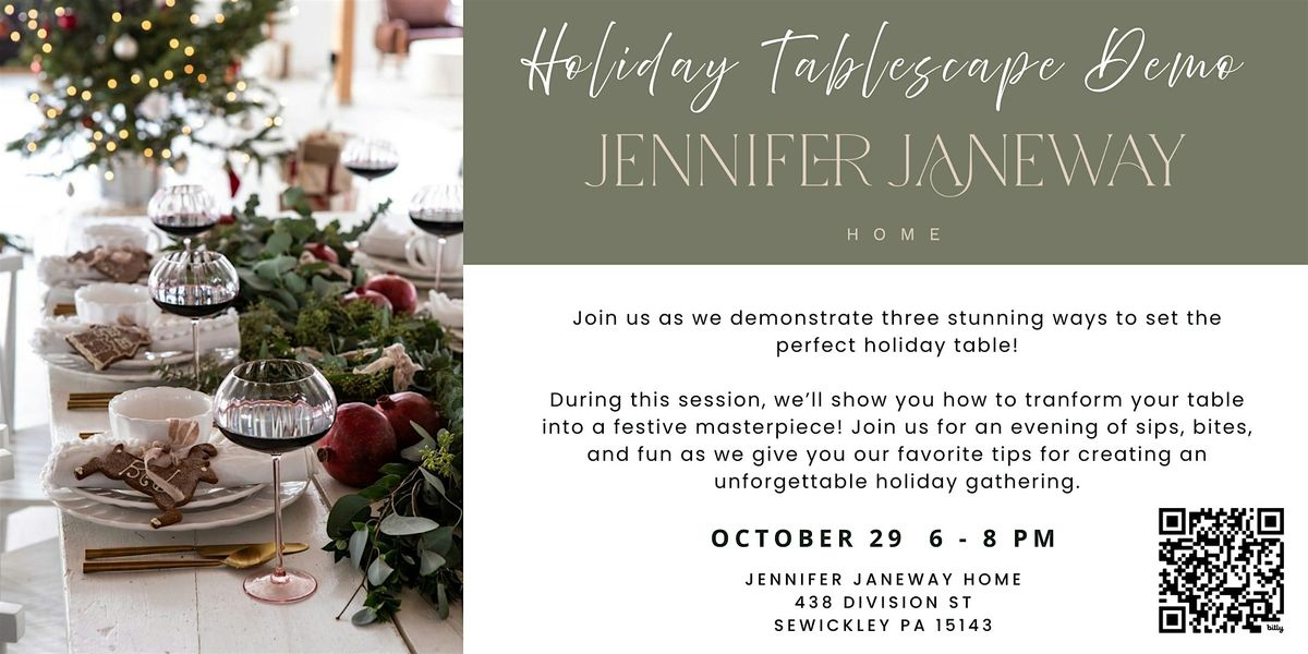 Holiday Tablescaping at Jennifer Janeway Home, 29 October | Event in Sewickley | AllEvents