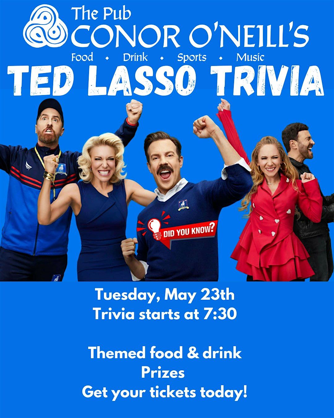 Ted Lasso Trivia at Conor O'Neill's, 12 May | Event in Ann Arbor | AllEvents