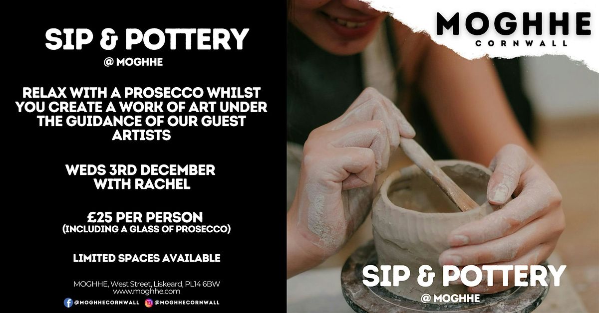 Moghhe Sip & Pottery (with Rachel), 3 December | Event in Liskeard | AllEvents