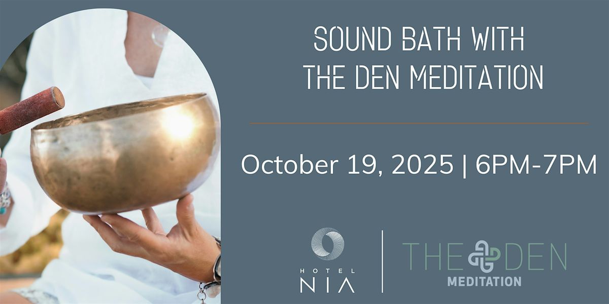 Sound Bath with The Den Meditation, 19 October | Event in Menlo Park | AllEvents
