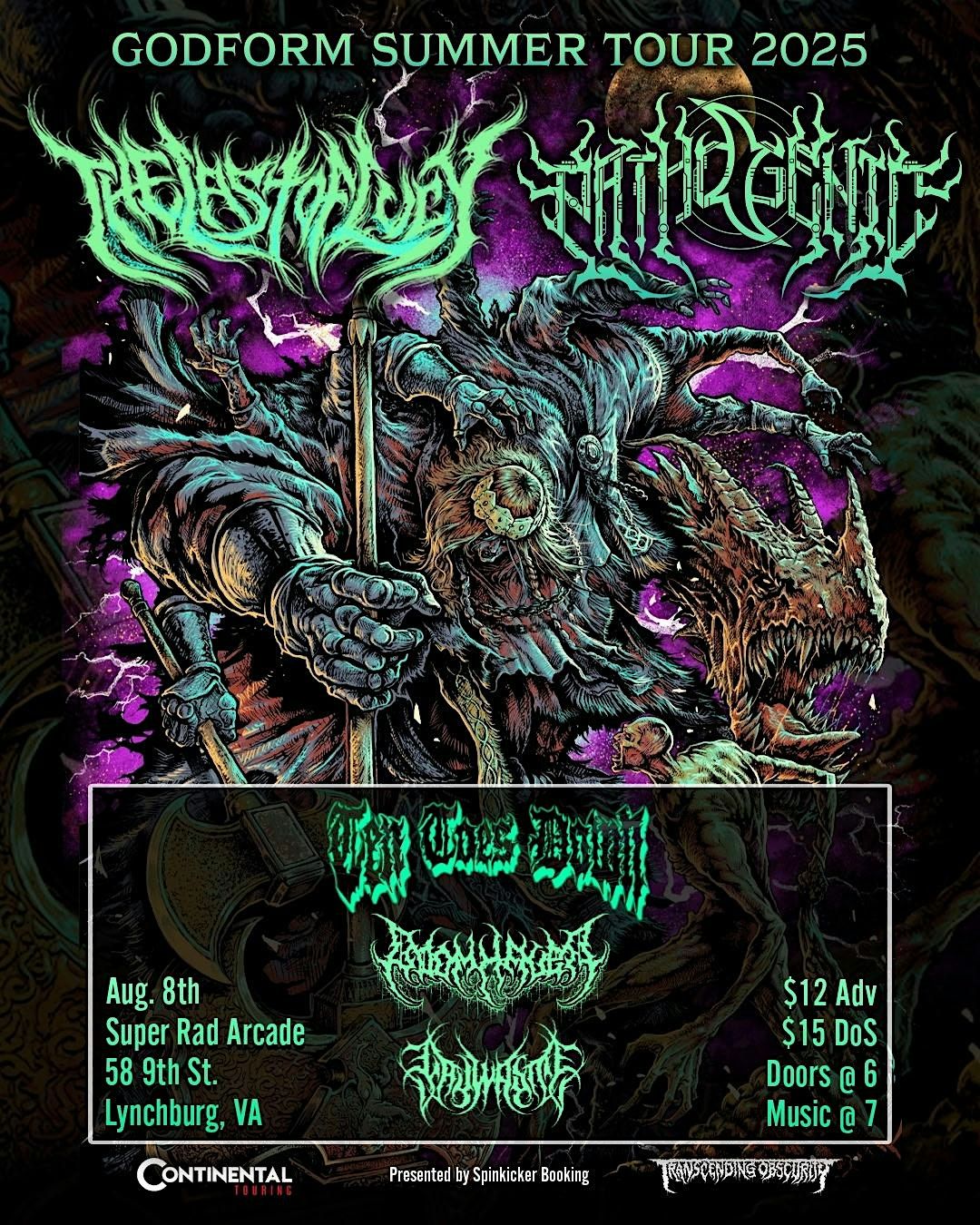 The Last of Lucy, Pathogenic, Ten Toes Down, Lay Waste, Doomhauer, 8 August | Event in Lynchburg | AllEvents