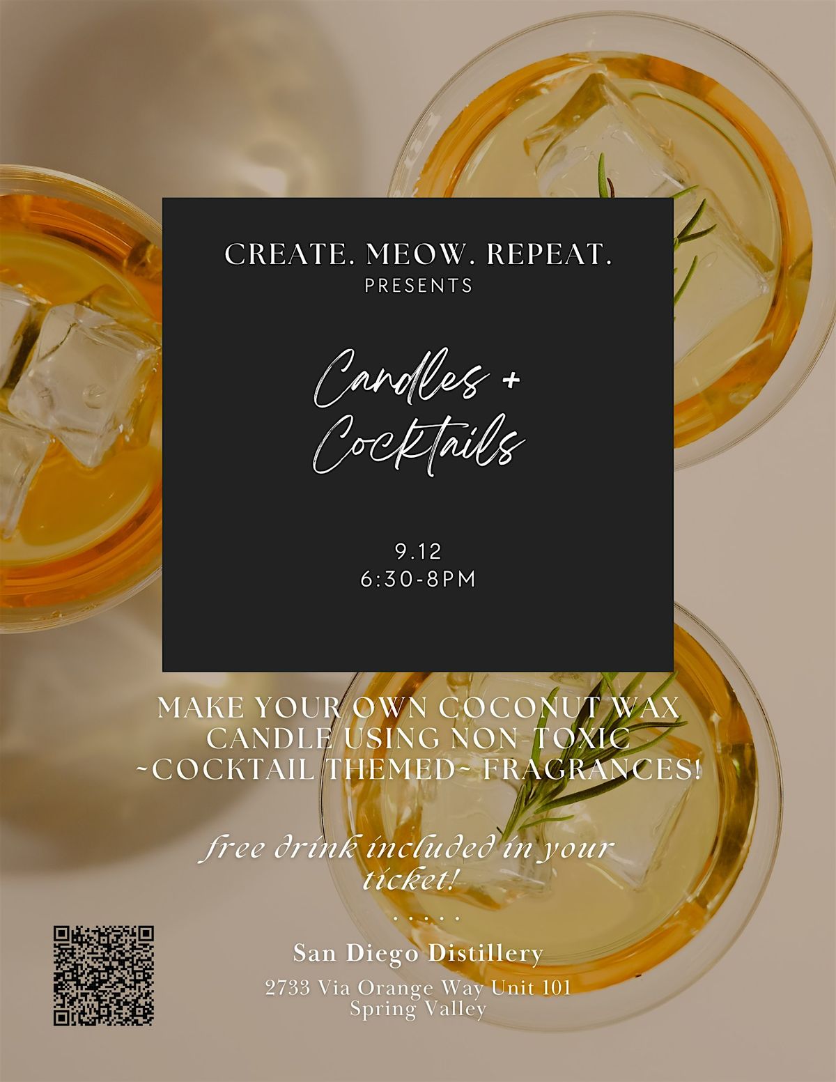 Candles & Cocktails: candle making class at San Diego Distillery!, 12 September | Event in Spring Valley
