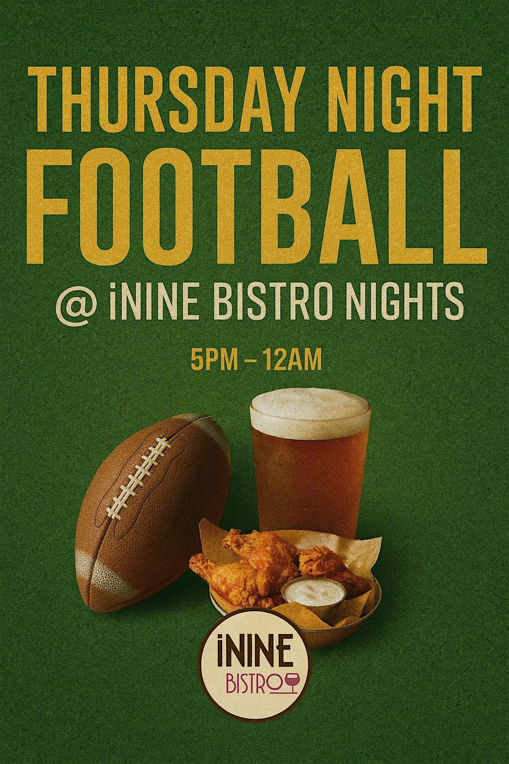 Thursday Night Football @ iNine Bistro Nights | Event in The Bronx | AllEvents