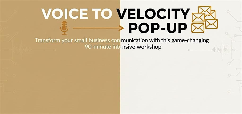 Voice to Velocity Pop-Up, 17 October | Event in Charleston | AllEvents